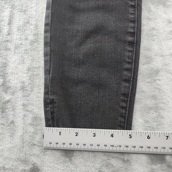 Maurices M. Jeans Women 6 Black Distressed High Rise Skinny Crop Raw Hem Stretch - Picture 11 of 12